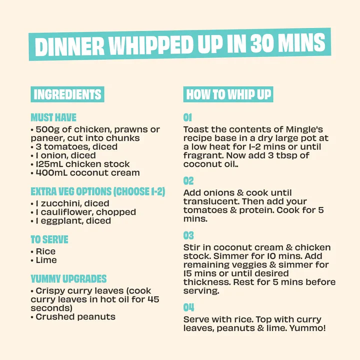 Mingle Recipe Base - Sri Lankan Curry 30g - Image 4